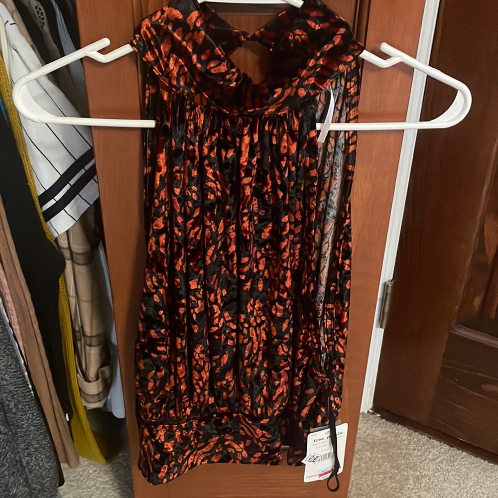 Free people velvet halter top